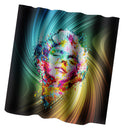 Home Hotel Bathroom Shower Room Decor Retro Fabric Shower Curtains With 12 Hooks Creative Portrait Print Charms Curtain