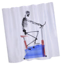 Home Hotel Bathroom Shower Room Decor Retro Fabric Shower Curtains With 12 Hooks Creative Riding Print Charms Curtain