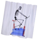 Home Hotel Bathroom Shower Room Decor Retro Fabric Shower Curtains With 12 Hooks Creative Riding Print Charms Curtain