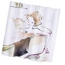 Girls Women Bedroom Bathroom Shower Room Decor Cute reading Girls Print Charms Bath Shower Curtain With 12 Hooks