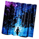 Home Hotel Bathroom Shower Room Decor Fashionable Creative Night Scenery Print Charms Shower Curtain With 12 Hooks