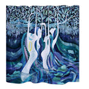 Home Hotel Bathroom Shower Room Decor Creative Fairy Print Charms Shower Curtain With 12 Hooks