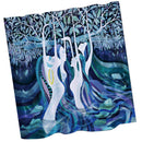 Home Hotel Bathroom Shower Room Decor Creative Fairy Print Charms Shower Curtain With 12 Hooks