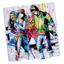 Home Hotel Bathroom Shower Room Decor Fashionable Musician Boy Girl Print Charms Shower Curtain With 12 Hooks