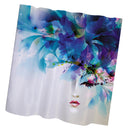 Home Hotel Bathroom Shower Room Decor Accessory Fashionable Creative Print Charms Shower Curtain With 12 Hooks
