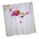 Women Girls Bedroom Decor Home Hotel Shower Room Decor Fashionable Floral Print Charms Shower Curtain With 12 Hooks