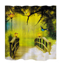 Home Bedroom Shower Room Door Window Decor Fabric Water-Resistant 3D Shower Curtain With 12 Hooks 7
