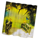 Home Bedroom Shower Room Door Window Decor Fabric Water-Resistant 3D Shower Curtain With 12 Hooks 7