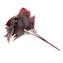 Artificial 6-Head Rich Leaf Grass Foliage Plastic Plant Garden Decor Fuchsia