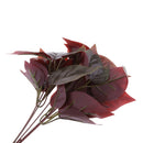 Artificial 6-Head Rich Leaf Grass Foliage Plastic Plant Garden Decor Fuchsia
