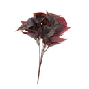 Artificial 6-Head Rich Leaf Grass Foliage Plastic Plant Garden Decor Fuchsia