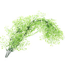 Waterproof Sunproof Artificial Admiralty Plastic Vine Plant Hanging Wall Decor Wedding Home Party Floral Decor White+Green