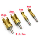 4pcs / set 1/4'' Shank Titanium Drill Plug Cutter Drill Bit Bored Hole Wood Tenon Drill Hole Saw Woodworking Tool 6mm 8mm 13mm 16mm