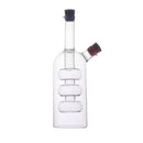 Oil Vinegar Dispenser Container Double Outlets Cruet Glass Bottle A