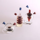 Vinegar Oil Dispenser Glass Bottle with 2 Silica Gel Caps Kitchen Container C