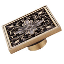 Square Copper Hollow Flower Bathroom Shower Drainer Floor Drain Single Use Fit For Home Bar Commercial Use 2