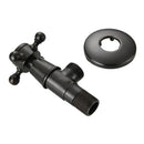 Wall Mounted Antique Copper Bathroom Basin Faucet Cross Valve Thread Black