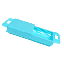 Home Kitchen Use Tools Accessory Adjustable Over Kitchen Sink Cutting Board Strainer Blue 14.37x9.84x1.97inch