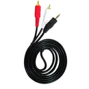 3.5mm Audio Plug Male to 2 RCA Plug Male Stereo Cable Cord Lead