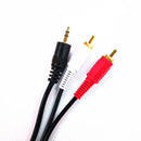 3.5mm Audio Plug Male to 2 RCA Plug Male Stereo Cable Cord Lead