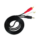 3.5mm Audio Plug Male to 2 RCA Plug Male Stereo Cable Cord Lead