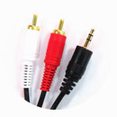 3.5mm Audio Plug Male to 2 RCA Plug Male Stereo Cable Cord Lead