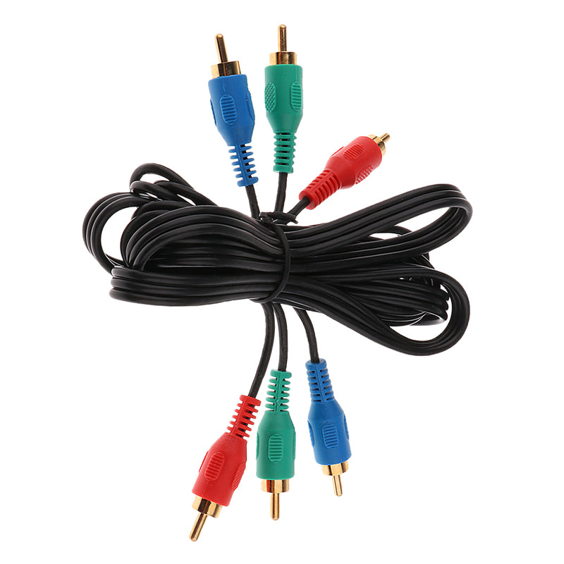 1.5m 3-RCA (L + R + V) Composite AV Audio Video Cable Gold Plated Male M/M