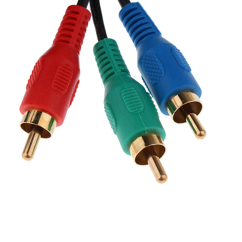 1.5m 3-RCA (L + R + V) Composite AV Audio Video Cable Gold Plated Male M/M