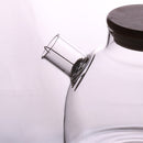 Household Borosilicate Glass Tea Pot Kitchen Glass Teapot with Bamboo Lid