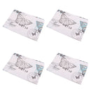 Set of 4 Pieces Placemats Table Mat Dinner Table Setting Mat Pad Butterfly