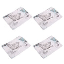 Set of 4 Pieces Placemats Table Mat Dinner Table Setting Mat Pad Butterfly