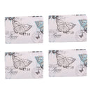 Set of 4 Pieces Placemats Table Mat Dinner Table Setting Mat Pad Butterfly