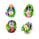 4 Pieces Micro Landscape Decorations Mini Resin Animal Garden DIY Totoro