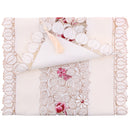 Home Table Cafe Restaurant Dining Table Runner Embroidered Floral Pattern Charms With Tassel Cutwork Decor 40cmx220cm