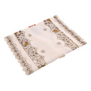 Home Table Cafe Restaurant Dining Table Runner Embroidered Floral Pattern Charms With Tassel Cutwork Decor 40cmx176cm Dark Red