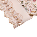 Home Table Cafe Restaurant Dining Table Runner Embroidered Floral Pattern Charms With Tassel Cutwork Decor 40cmx150cm Pink