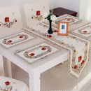 Home Table Cafe Restaurant Dining Table Runner Embroidered Floral Pattern Charms With Tassel Cutwork Decor 40cmx150cm Pink