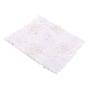 White Table Runner Cutwork Embroidered Flower with Tassel Decor 40cmx150cm