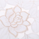 White Table Runner Cutwork Embroidered Flower with Tassel Decor 40cmx150cm