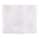White Table Runner Cutwork Embroidered Flower with Tassel Decor 40cmx150cm