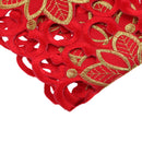 Home Restaurant Cafe Table Charms Red Table Runner Cutwork Embroidered Flower With Tassel Decor 40cmx150cm