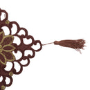 Home Cafe Table Decoration Charms Table Runner Cutwork Embroidered Flower With Tassel Decor 40cmx150cm Coffee