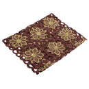 Home Cafe Table Decoration Charms Table Runner Cutwork Embroidered Flower With Tassel Decor 40cmx150cm Coffee