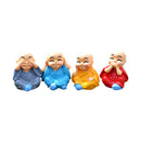 4x Miniature Dollhouse Bonsai Craft Garden Resin Landscape DIY Monks Decor