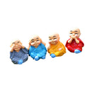 4x Miniature Dollhouse Bonsai Craft Garden Resin Landscape DIY Monks Decor