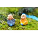 4x Miniature Dollhouse Bonsai Craft Garden Resin Landscape DIY Monks Decor