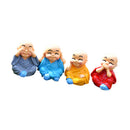 4x Miniature Dollhouse Bonsai Craft Garden Resin Landscape DIY Monks Decor