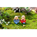 4x Miniature Dollhouse Bonsai Craft Garden Resin Landscape DIY Monks Decor