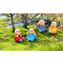 4x Miniature Dollhouse Bonsai Craft Garden Resin Landscape DIY Monks Decor