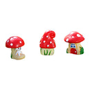 3x Mini Dollhouse Bonsai Craft Garden Resin Landscape DIY Mushroom Decor